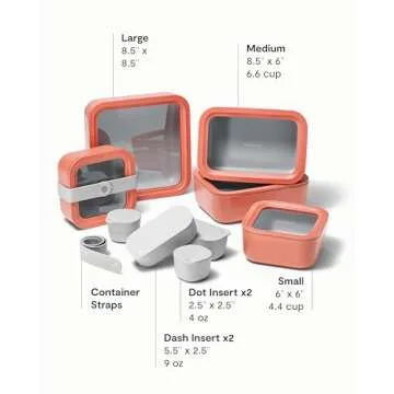 Caraway Glass Food Storage Set 14 Pieces - Non-Toxic Containers