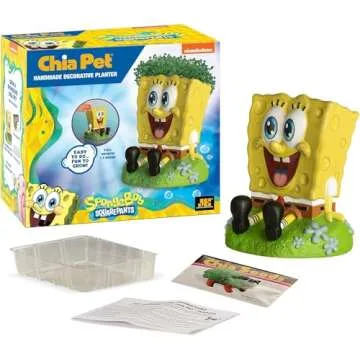 Chia Pet Spongebob Planter with Seed Pack for Fun Growing