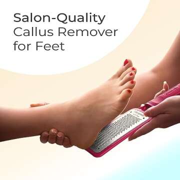 Microplane Colossal Foot File Scraper - The Original Stainless Steel Foot Rasp, Dead Skin/Callus Remover for Feet, Gentle Foot Scrubber, Pedicure Tools for Salon-Quality Foot Care, White