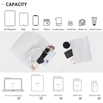 Stylish JINMANXUE Vegan Woven Tote Bag in Creamy White