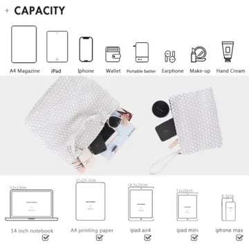 Stylish JINMANXUE Vegan Woven Tote Bag in Creamy White