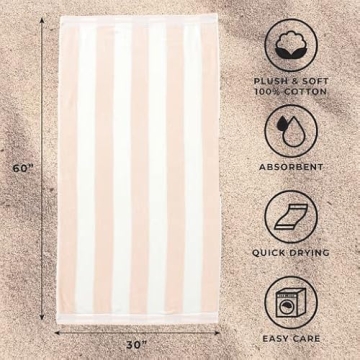 Soft Cabana Striped Beach Towels Pack - Luxury & Comfort