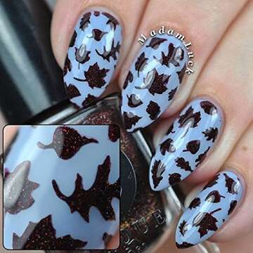 Whats Up Nails Leaves Vinyl Stencils for Nail Art Design