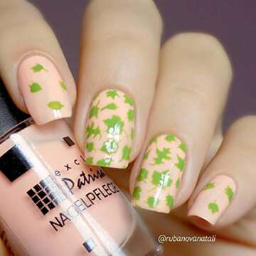 Whats Up Nails Leaves Vinyl Stencils for Nail Art Design