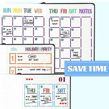 Creative 30 PCS Journal Stencils for Custom Journaling Fun