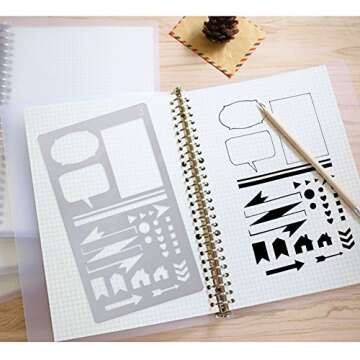 Creative 30 PCS Journal Stencils for Custom Journaling Fun