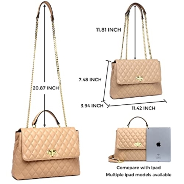 ER.Roulour Quilted Crossbody Bag in Stylish Vegan Leather