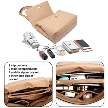 ER.Roulour Quilted Crossbody Bag in Stylish Vegan Leather