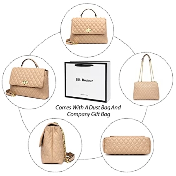 ER.Roulour Quilted Crossbody Bag in Stylish Vegan Leather