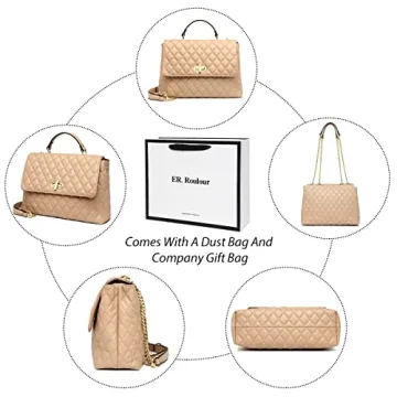 ER.Roulour Quilted Crossbody Bag in Stylish Vegan Leather