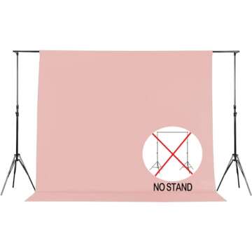Joccun 5X7FT Light Pink Backdrop Background for Photography,Polyester Backdrop Curtain Background Sc...