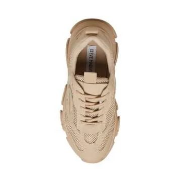 Steven Madden Women's Possesion Sneaker, TAN, 7.5