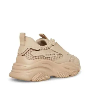 Steven Madden Women's Possesion Sneaker, TAN, 7.5