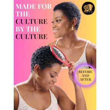 Twist Up Comb (Bond Black) - Alternative for Hair Sponges, Creates Curls and Twists for Black Men, Tennis Racket Design