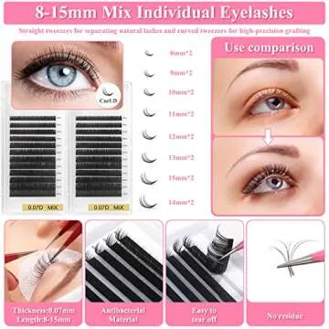 Lash Extension Kit for Beginners, Professional Eye Lashes Extension Kit with Everything: Lash Manneq...