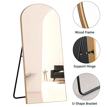 NeuType Arched Full Length Mirror Gold Stylish Bedroom Decor
