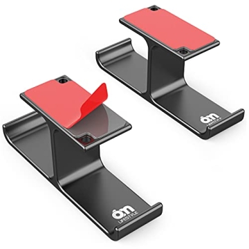 6amLifestyle Dual Headphone Holder Hanger - Under Desk Mount for All Headsets - Patented Aluminum De...