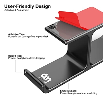 Dual Headset Hanger Under Desk - Universal & Sturdy Mount
