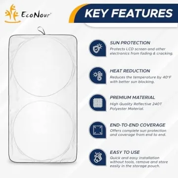 EcoNour Car Sun Shade Reflective UV Protection Foldable