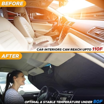 EcoNour Car Sun Shade Reflective UV Protection Foldable
