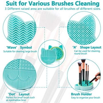 TailaiMei Makeup Brush Cleaning Mat and Drying Holder