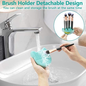 TailaiMei Makeup Brush Cleaning Mat and Drying Holder