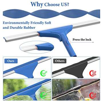 VOUBIEN 2 in 1 Window Cleaner Kit for Home and Car