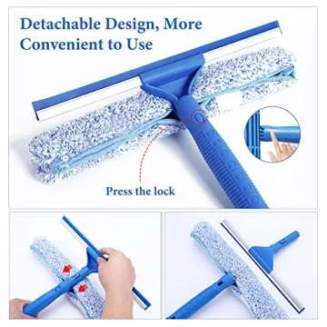 VOUBIEN 2 in 1 Window Cleaner Kit for Home and Car