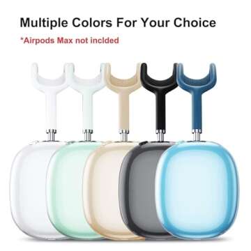 MOLOPPO Case Cover for AirPods Max Headphones, Silicone Ear Pad/Headband Cover/Clear Soft TPU Ear Cups Cover, [3 in 1] Accessories Protector for Apple AirPod Max (2024/2020),Starlight