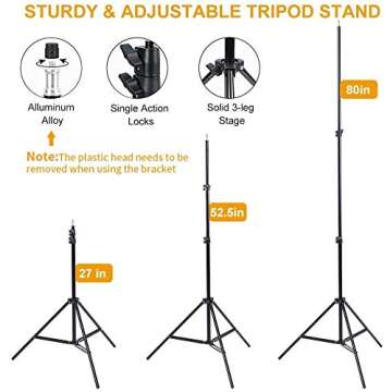 MOUNTDOG Softbox Lighting Kit 20"X28" Professional Photography Continuous Photo Studio Equipment with 2pcs 95W E27 Socket 5500K Video Lighting Bulb for Filming Portraits Shoot