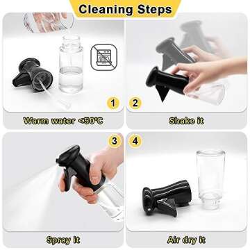 Showvigor Olive Oil Sprayer for Cooking,200 ml Food Grade Olive Oil Spray Bottle Premium Oil Mister with Brush Oil Sprayer for Air Fryer, BBQ, Salad, Baking,Grilling Kitchen Tools