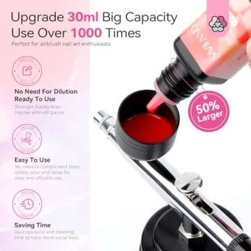 SAVILAND Airbrush Gel Nail Polish: 12 vitality Colors Set with Fine Mist Nail for Color Spray Perfect Nail Polish Nail Art Design