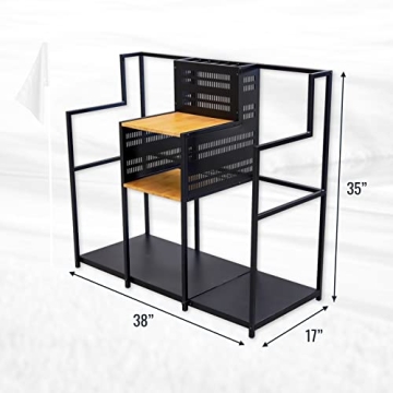 Teal Triangle Golf Organizer - Stylish Storage Rack for Golf Gear