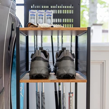 Teal Triangle Golf Organizer - Stylish Storage Rack for Golf Gear