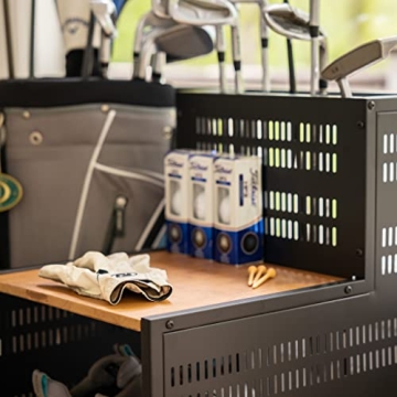 Teal Triangle Golf Organizer - Stylish Storage Rack for Golf Gear