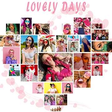 LUCKYCHRIS 14 Pcs Heart Sunglasses for Fun Parties