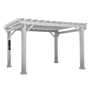 Stylish Backyard Discovery Pergola with PowerPort and Shade