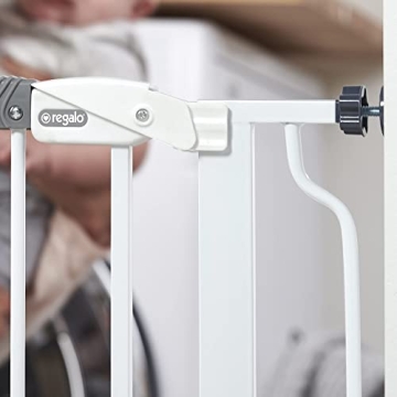 Regalo EasyStep 38.5-Inch Walk Thru Baby Gate with Extension