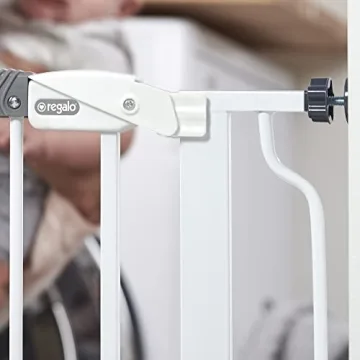 Regalo EasyStep 38.5-Inch Walk Thru Baby Gate with Extension