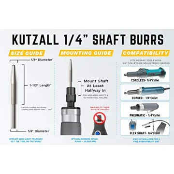 Kutzall Extreme Taper Rotary Burr for Woodworking