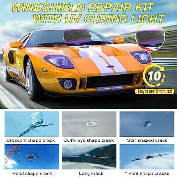 Upgraded Windshield Repair Kit with UV Curing Light