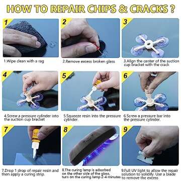 Windshield Repair Kit for Chips and Cracks 4 Pack