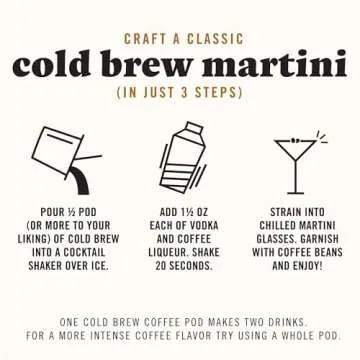 Java House Cold Brew Espresso Martini Mix, Ready to Use Liquid Coffee Concentrate Pods – 1.35 Fluid Ounces Each (Pack of 6, makes 12 cocktails)