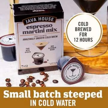 Java House Cold Brew Espresso Martini Mix, Ready to Use Liquid Coffee Concentrate Pods – 1.35 Fluid Ounces Each (Pack of 6, makes 12 cocktails)