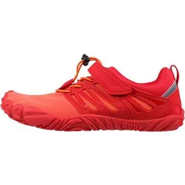 Joomra Women Hiking Minimalist Shoes Size 8.5 Trail Running for Ladies Fall Wide Trekking Sneakers Exercise Arch Support Gym Toes Cycling Footwear Orange 39