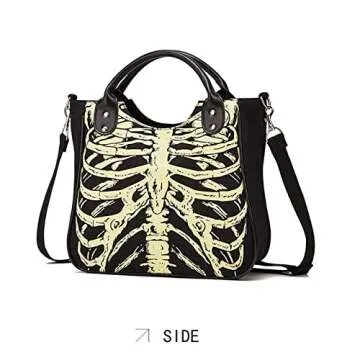 Stylish Gothic Backpack with Luminous Skull Design