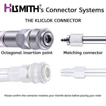 Hismith 7" Double Penis Silicone Dildo for Premium Sex Machine with KlicLok System - Intermediate Series