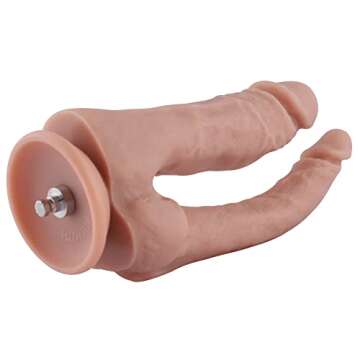 Hismith 7" Double Penis Silicone Dildo for Premium Sex Machine with KlicLok System - Intermediate Series