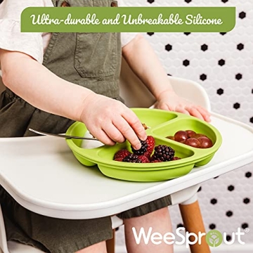 WeeSprout Silicone Plates for Safe Mealtimes