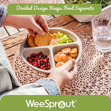 WeeSprout Silicone Plates for Safe Mealtimes